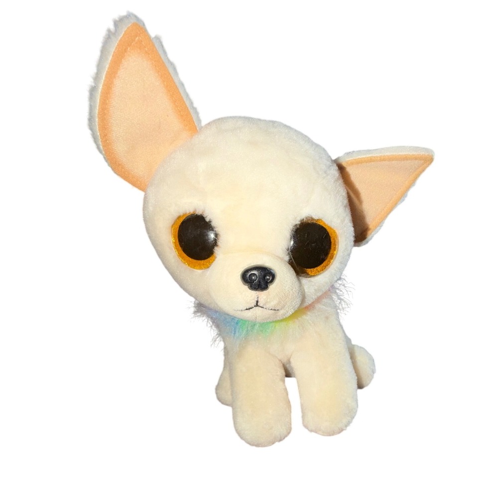 Ty Cheney Chihuahua Cream Excellent Rainbow Collar plush‎ Dog